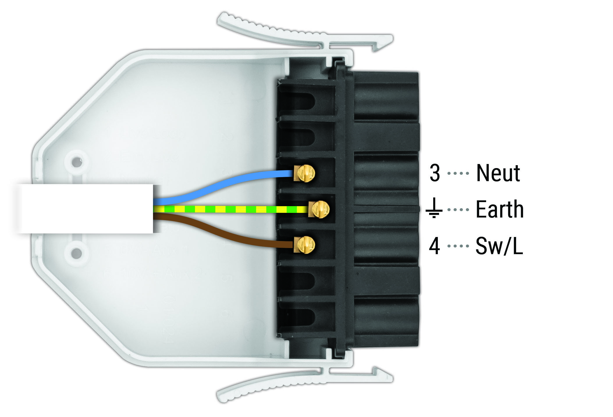 Wiring diagram for a flex7 3-pin lighting connection plug