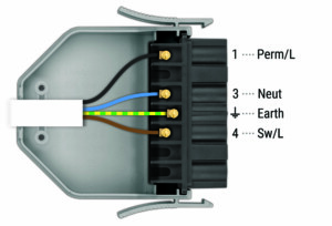 Wiring diagram for a 4-core 3rd party control lead