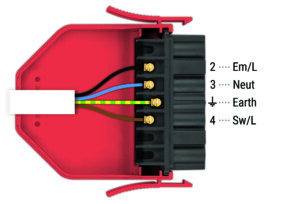 Wiring diagram for a flex7 4-pin lighting connection plug