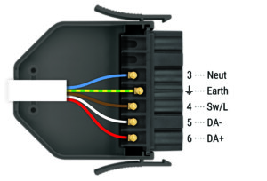 Wiring diagram for a flex7 5-pin lighting connection plug
