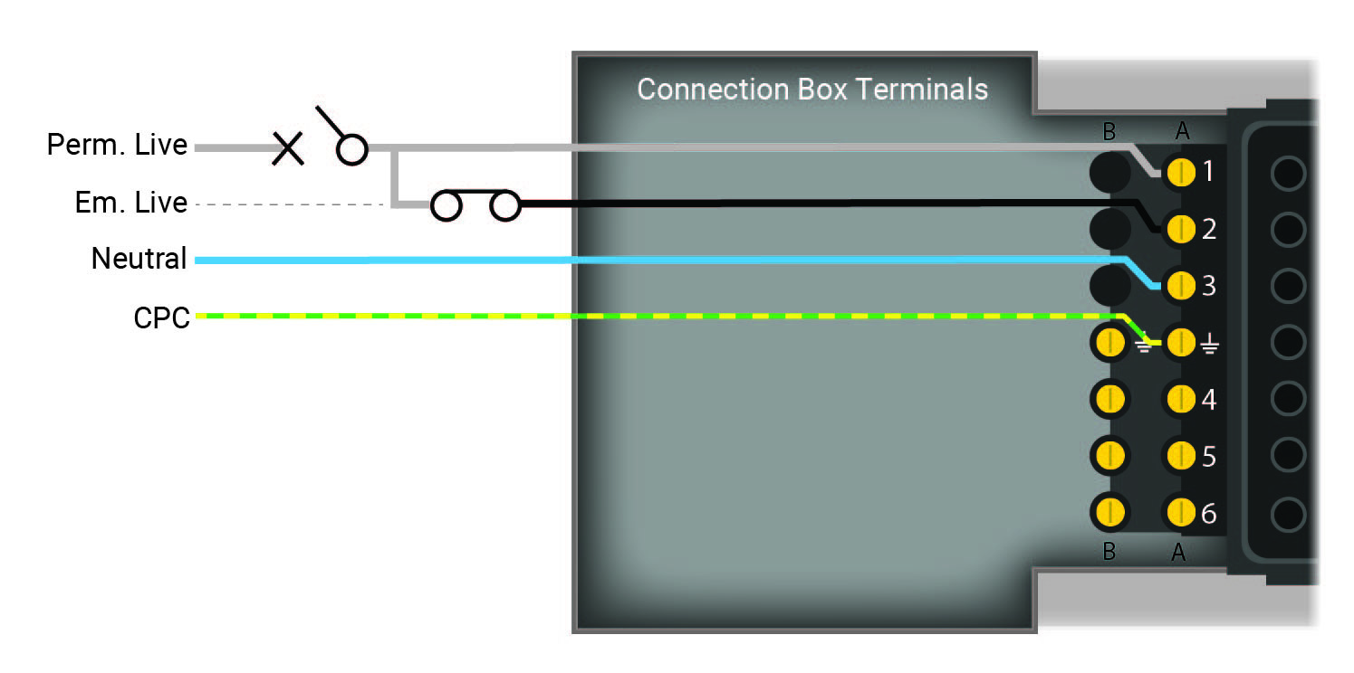 flex7 lighting distribution box wiring diagram without integral emergency test.