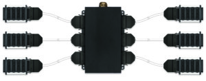 flex7 Hub Box connected to Lighting Distribution Boxes