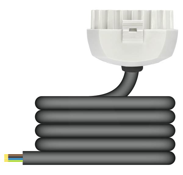 Flex 7 Connectors 4 Core Emergency Lighting Flex Connector Plug Cable White 2M 