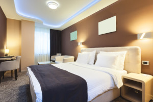 flex7 lighting controls for use in hotel bedrooms