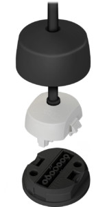 Prota black plug-in ceiling rose