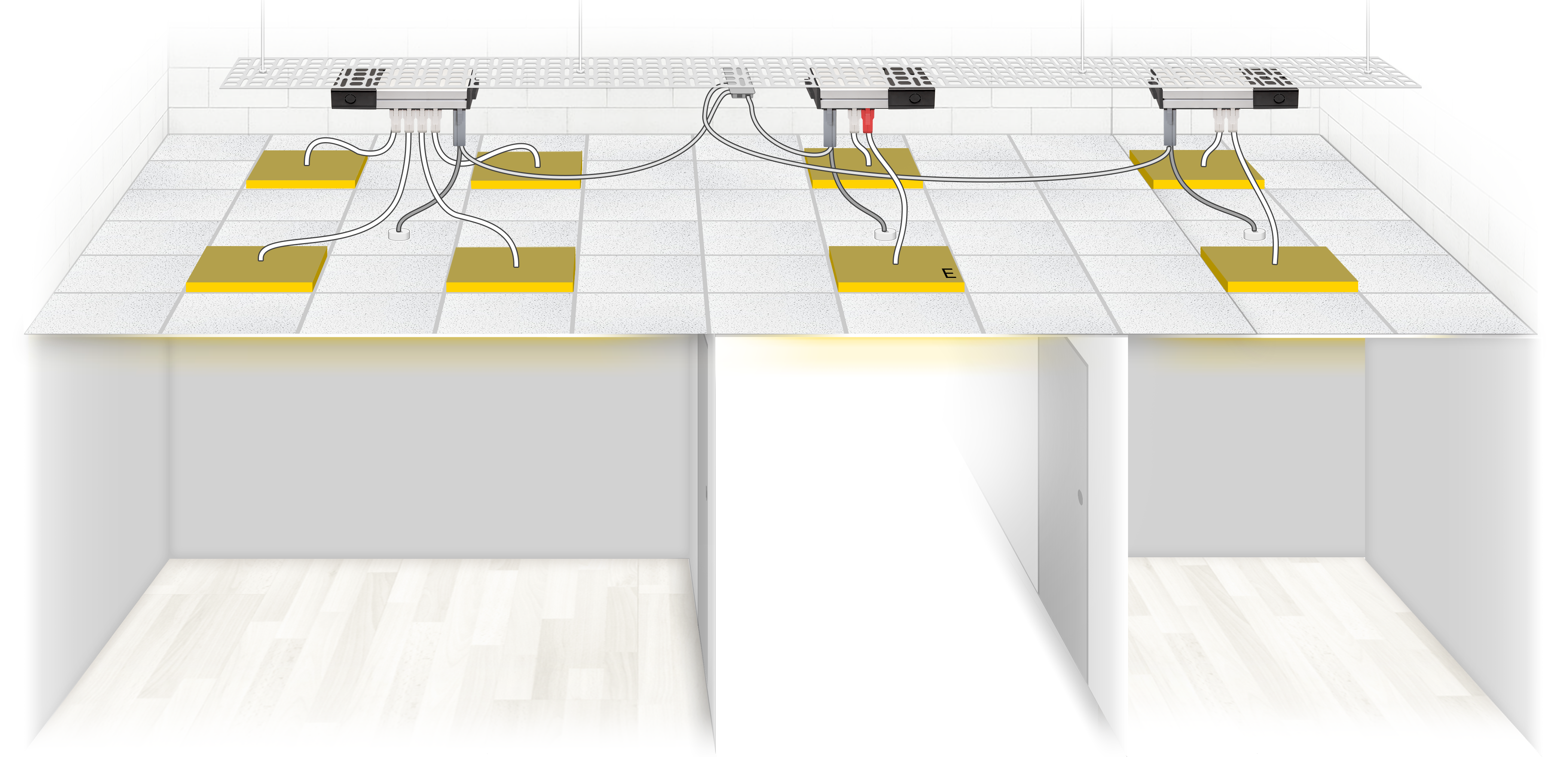 flex7 applications 3 x PELV Occupancy Control + Corridor Hold