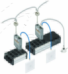 Image of how flex7 lighting control modules can be networked together